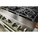 KitchenAid® 36'' Smart Commercial-Style Gas Range with 6 Burners KFGC506JAV