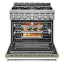 KitchenAid® 36'' Smart Commercial-Style Gas Range with 6 Burners KFGC506JAV