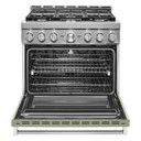 KitchenAid® 36'' Smart Commercial-Style Gas Range with 6 Burners KFGC506JAV