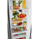 Kitchenaid® 24.8 cu ft. Side-by-Side Refrigerator with Exterior Ice and Water and PrintShield™ finish KRSF705HPS