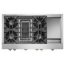 Jennair® 48" RISE™ Gas Professional-Style Rangetop with Chrome-Infused Griddle and Gas Grill JGCP748HL