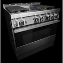Jennair® 36" NOIR™ Gas Professional-Style Range with Chrome-Infused Griddle JGRP536HM