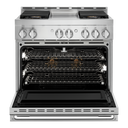 Jennair® 36 NOIR™ Gas Professional-Style Range with Chrome-Infused Griddle JGRP536HM