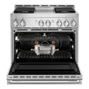 Jennair® 36 NOIR™ Gas Professional-Style Range with Chrome-Infused Griddle JGRP536HM