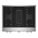 Jennair® 36" NOIR™ Gas Professional-Style Rangetop with Gas Grill JGCP636HM
