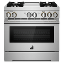 Jennair® RISE™ 36 Dual-Fuel Professional Range with Chrome-Infused Griddle JDRP536HL