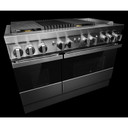 Jennair® NOIR™ 48" Dual-Fuel Professional Range with Chrome-Infused Griddle and Gas Grill JDRP748HM