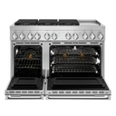 Jennair® NOIR™ 48 Dual-Fuel Professional-Style Range with Chrome-Infused Griddle and Steam Assist JDSP548HM