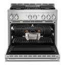 Jennair® 36" NOIR™ Gas Professional-Style Range with Infrared Grill JGRP636HM