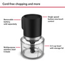 KitchenAid Go™ Cordless Top Down Chopper - battery sold separately KTCR350BM KitchenAid Go™ Cordless Top Down Chopper - battery sold separately KTCR350BM