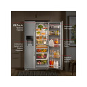 Kitchenaid® 20.8 Cu. Ft. Counter-Depth Side-by-Side Refrigerator with Exterior Ice and Water Dispenser in PrintShield™ Finish KRSC536RPS