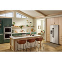 Kitchenaid® 28.7 Cu. Ft. Side-by-Side Refrigerator with Exterior Ice and Water Dispenser in PrintShield™ Finish KRSF536RPS