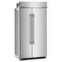 Kitchenaid® 25.5 Cu. Ft. 42" Built-In Side-by-Side Refrigerator with Platinum Interior KBSN742SPS