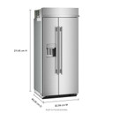 Kitchenaid® 20.8 Cu. Ft. 36" Built-In Side-by-Side Refrigerator features Exterior Water and Ice Dispenser with Measured Fill KBSD736SPS