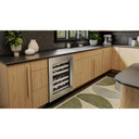 Kitchenaid® 24" Undercounter Wine Cellar with Full-Extension Metal-Front Racks KUWL324SSB