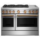Kitchenaid® 48-Inch 6 Burner Commercial-Style Dual Fuel Range with Griddle KFDD948SSS