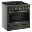 KitchenAid® 36-Inch 6 Burner Commercial-Style Gas Range with No Preheat Air Fry Mode KFGS936SBE