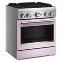 Kitchenaid® 30-Inch 4 Burner Commercial-Style Dual Fuel Range with No Preheat Air Fry Mode KFDS930SWF