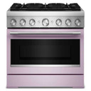 Kitchenaid® 36-Inch 6 Burner Commercial-Style Dual Fuel Range with No Preheat Air Fry Mode KFDS936SWF