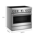 KitchenAid® 36-Inch 6-Element Induction Freestanding Commercial-Style Range with Air Fry KFIS936SSS