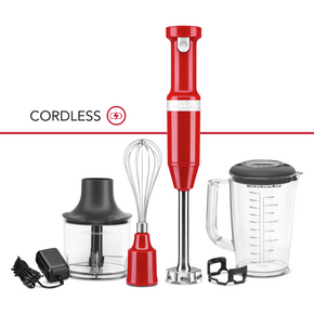 Kitchenaid® Cordless Variable Speed Hand Blender with Chopper and Whisk Attachment KHBBV83ER