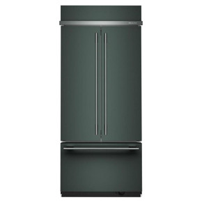 Kitchenaid® 20.8 Cu. Ft. 36" Built-In French Door Bottom Mount Refrigerator with Platinum Interior KBFN536SJP
