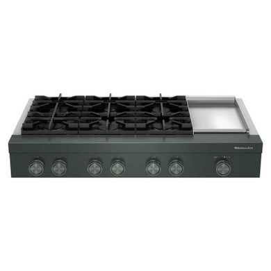 KitchenAid® 48-inch 6-Burner Gas Commercial-Style Rangetop with Griddle KCGK948TJP