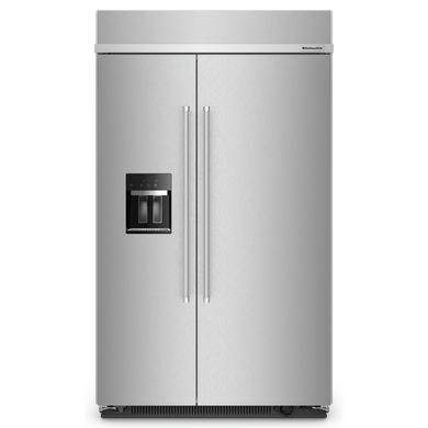 Kitchenaid® 29.4 Cu. Ft. 48 Built-In Side-by-Side Refrigerator with Ice and Water Dispenser with PrintShield™ Finish KBSD708MPS