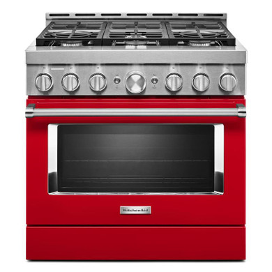 KitchenAid® 36'' Smart Commercial-Style Gas Range with 6 Burners KFGC506JPA