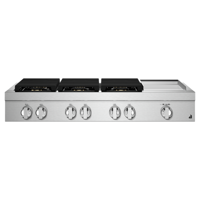 Jennair® 48" NOIR™ Gas Professional-Style Rangetop with Chrome-Infused Griddle JGCP548HM