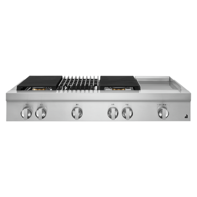 Jennair® NOIR™ 48 Gas Professional-Style Rangetop with Chrome-Infused Griddle and Grill JGCP748HM