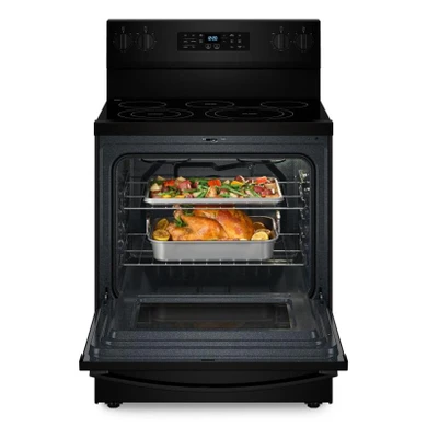 Whirlpool® 30-inch Energy Star Electric Range with Air Cooking Technology, No Preheat Air Fry and Air Baking and Self Clean YWFES5030RB