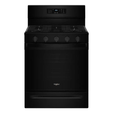 Whirlpool® 30-inch Gas Range with Air Fry and Air Baking, Self Cleaning, Rapid Preheat 5.0 CuFt Capacity WFGS5030RB