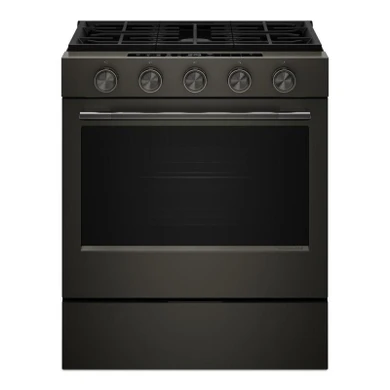 Kitchenaid® 5.0 Cu. Ft. Smart Slide-in Gas Range with Convection Cooking Modes and 2-in-1 Burner KSGS530SBE