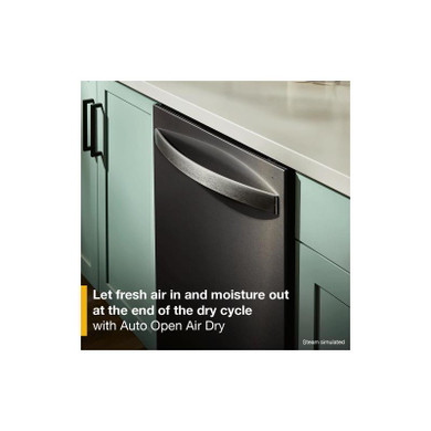 Whirlpool® 24-Inch Dishwasher with Total Coverage Wash Action and Auto Open Air Dry in Fingerprint Resistant Black Stainless WDTS8024SV