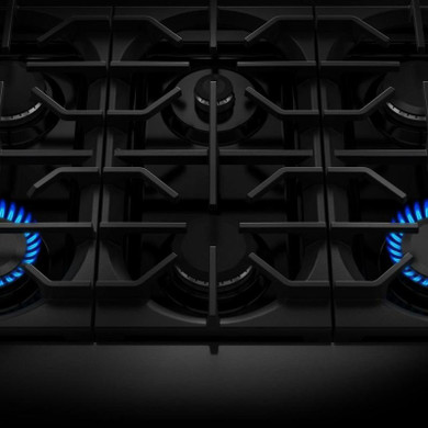 KitchenAid® 36-Inch 6 Burner Commercial-Style Gas Range with No Preheat Air Fry Mode KFGS936SBE