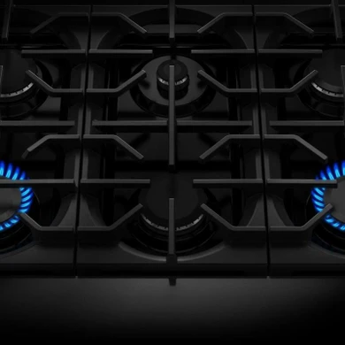 KitchenAid® 36-Inch 6 Burner Commercial-Style Gas Range with No Preheat Air Fry Mode KFGS936SJP