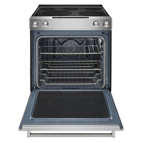 Kitchenaid® 30" 5-Element Electric Convection Front Control Range YKSEG700ESS