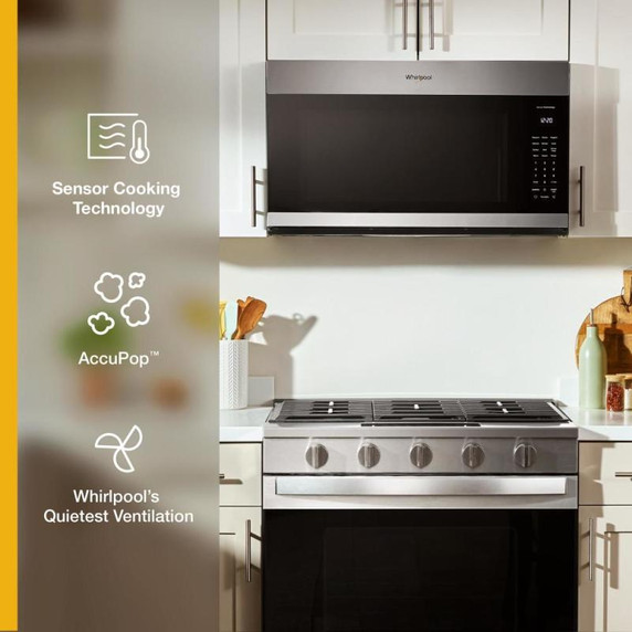 Whirlpool® 2.1 cu. ft. Microwave Hood with 4-Speed Venting YWMMS5630TZ