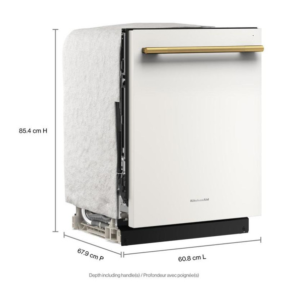 KitchenAid® 360° Max Jets™ Third Rack Dishwasher with Advanced ProDry™ System, 44 dBA KDTS624SPL
