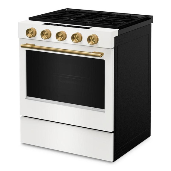 Kitchenaid® 5.0 Cu. Ft. Smart Slide-in Gas Range with Convection Cooking Modes and 2-in-1 Burner KSGS530SPL