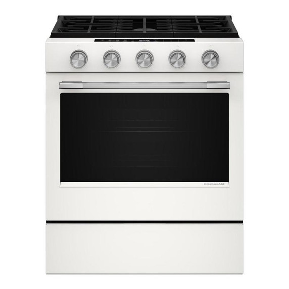 Kitchenaid® 5.0 Cu. Ft. Smart Slide-in Gas Range with Convection Cooking Modes and 2-in-1 Burner KSGS530SPL