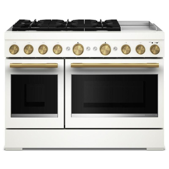 KitchenAid® 48-Inch 6 Burner Commercial-Style Dual Fuel Range with Griddle KFDD948SPL