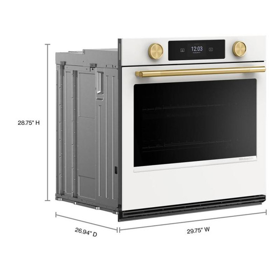 Kitchenaid® 30-inch Smart Electric Single Wall Oven with Assisted Cooking Modes KOES730SPL