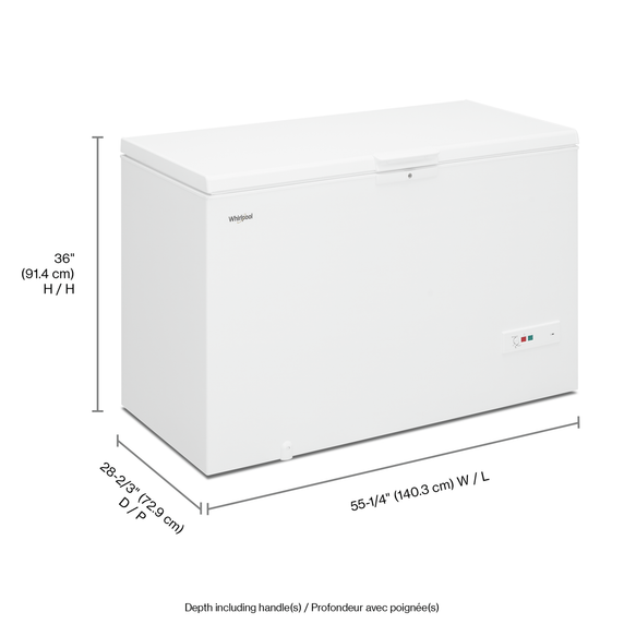 Whirlpool® 16 Cu. Ft. Convertible Chest Freezer with 3 Storage Levels WZC5216LW