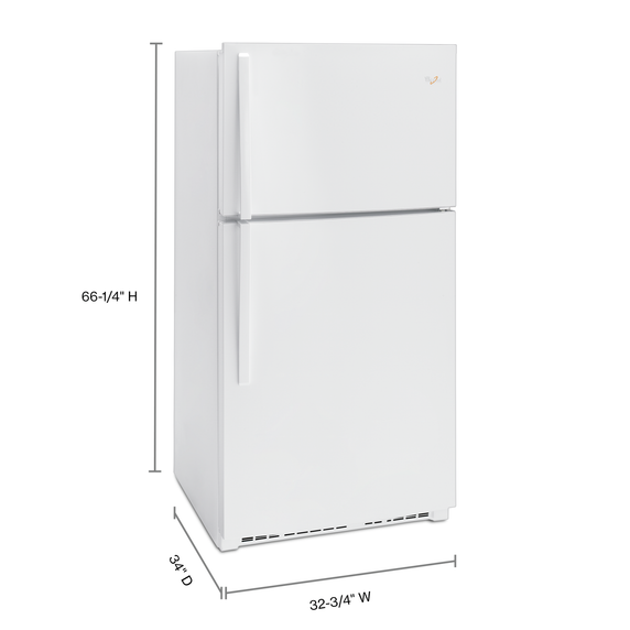 Whirlpool® 33-inch Wide Top Freezer Refrigerator - 21 cu. ft. WRT541SZDW