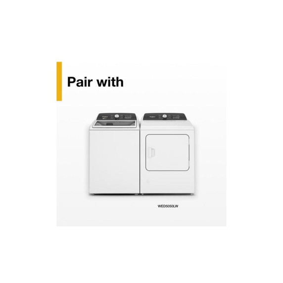 Whirlpool® 5.4 - 5.5 Cu. Ft. I.E.C. Capacity Top Load Washer with Removable Agitator WTW5057LW
