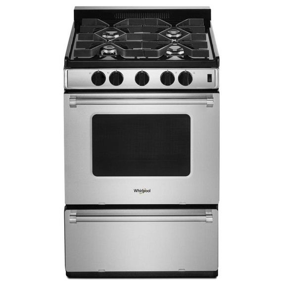 Whirlpool® 24-inch Freestanding Gas Range with Sealed Burners WFG500M4HS