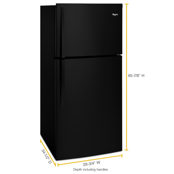 Whirlpool® 30-inch Wide Top Freezer Refrigerator - 19 Cu. Ft. WRT519SZDB