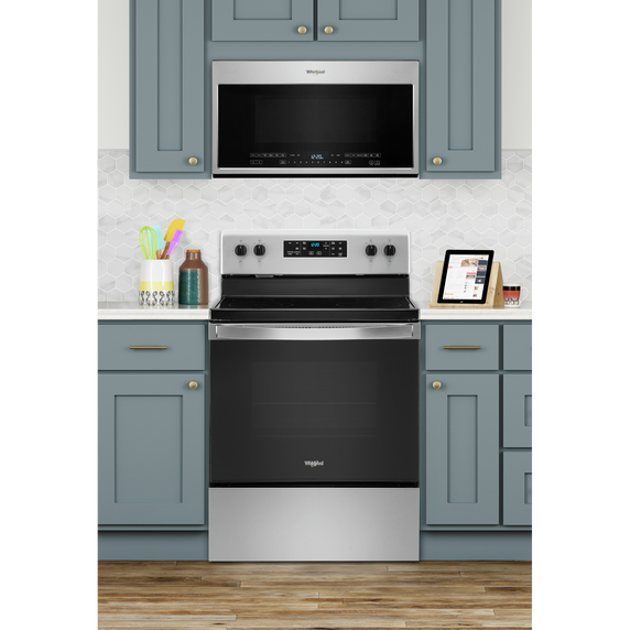 5.3 cu. ft. Whirlpool® electric range with Frozen Bake™ technology. YWFE505W0JZ